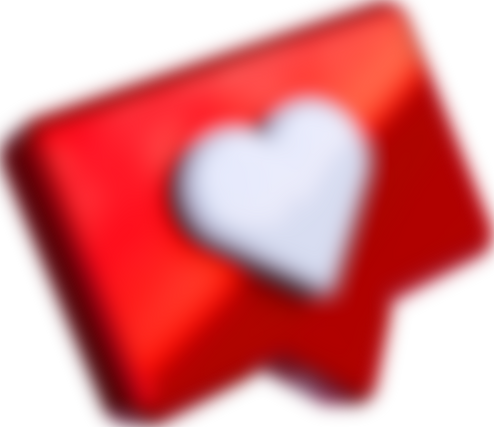 notification love icon 3d