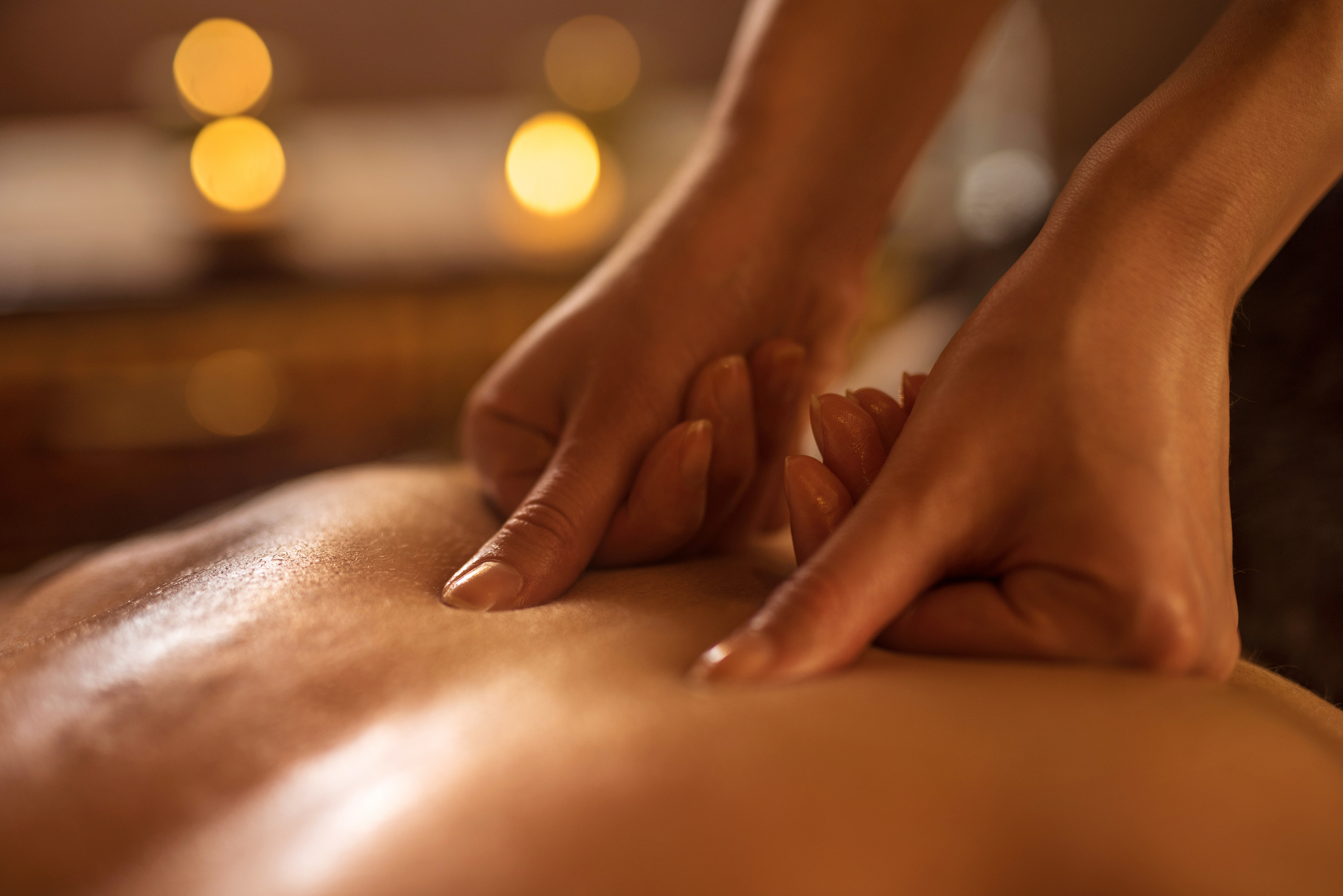 Close-up of alternative therapy at the spa.