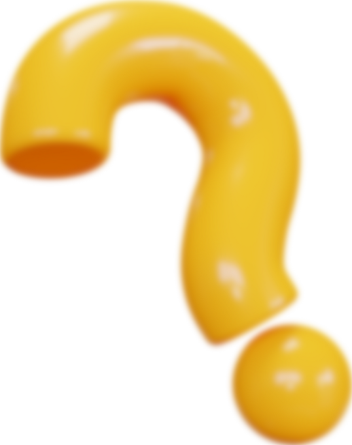 3d yellow question mark